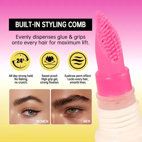 Brow Lamination Gel With Comb Super Lift Brow Glue Long Last