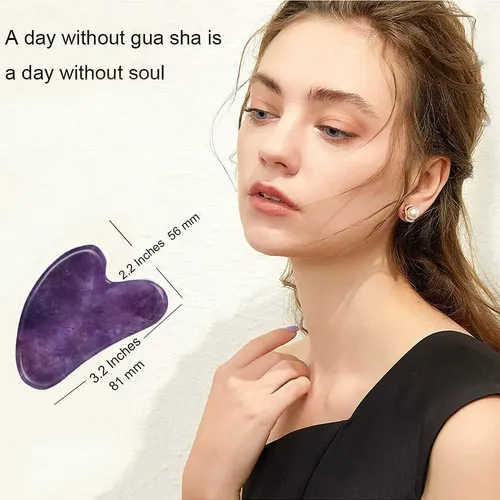 Gua Sha Facial Piedra Masajeador Piel Firme Con Estuche