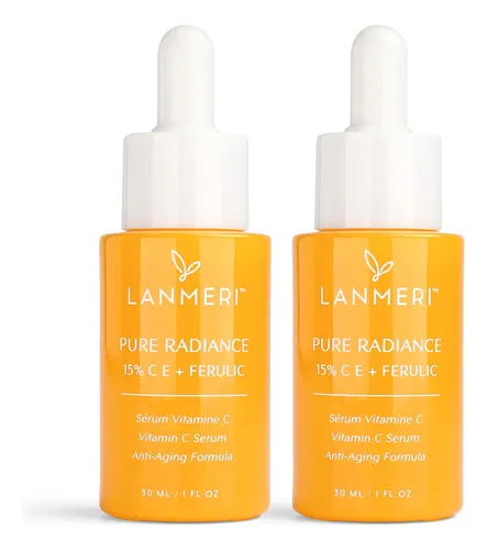Sérum Ferúlico Lanmeri Con Vitamina C + E +, 15%, 1 Onza Líq Día/noche