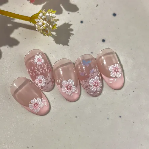 Pegatinas Para Uñas Con Estampado De Hormigas Y Pequeñas Flo