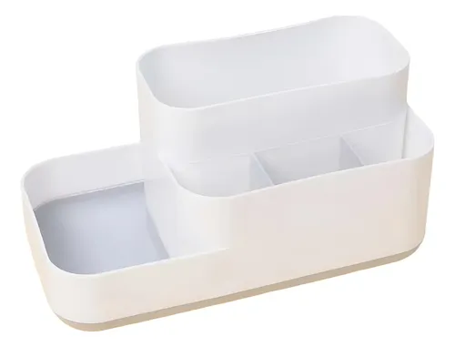 Organizador Escritorio Porta Maquillaje Crema Perfume Blanco
