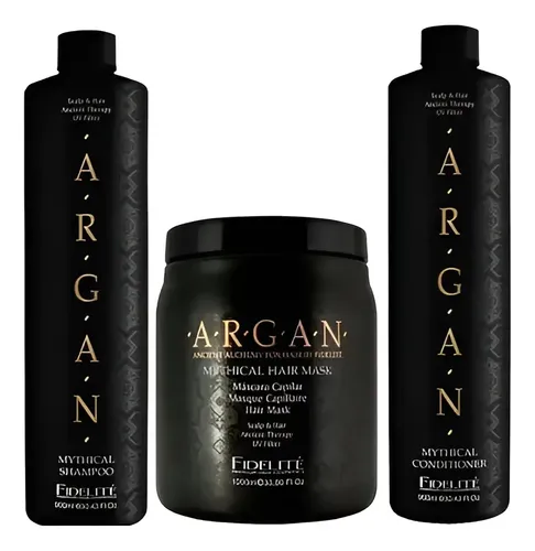 Fidelite Argan Shampoo + Acondicionador + Mascara Grande