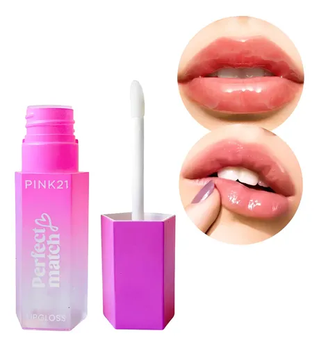 Labial Gloss Transparente Perfect Match Hidratante Pink 21