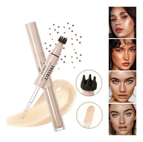 Kit 4 Piezas Doble Punta Contorno Iluminador Maquillaje