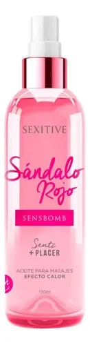 Aceite Masajes Efecto Calor Sensbomb Sandalo Rojo Sexitive
