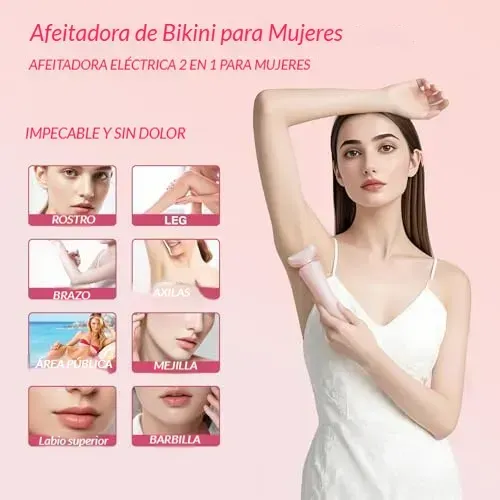 Mujer Eléctrica Depiladora Máquina De Afeitar Recargable