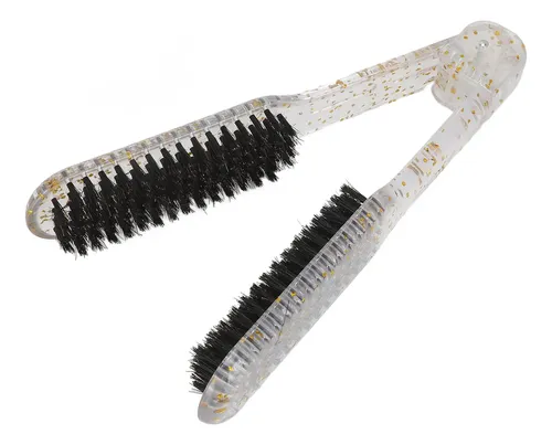 Cepillo Alisador De Pelo Con Pinza, Mango Ergonómico De Dobl