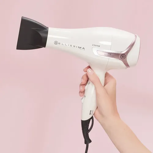 Secador De Pelo Con Accesorios K9 2600 Blanco Bellissima