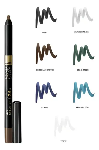 Avon Powerstay Lapiz Delineador Ojos En Gel Cobalt 1.2 Gr.