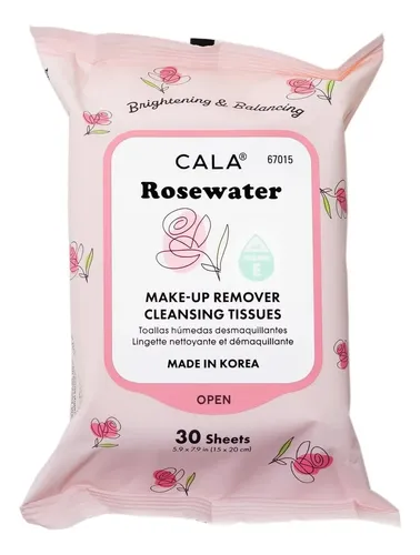 Toallitas Desmaquillantes Cala Rosewater 30 Pzas