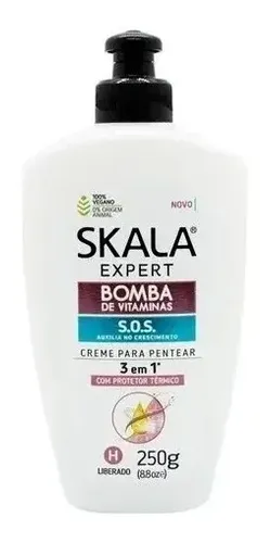 Crema Peinar Bomba Vitaminas Protector Termico Vegano Skala