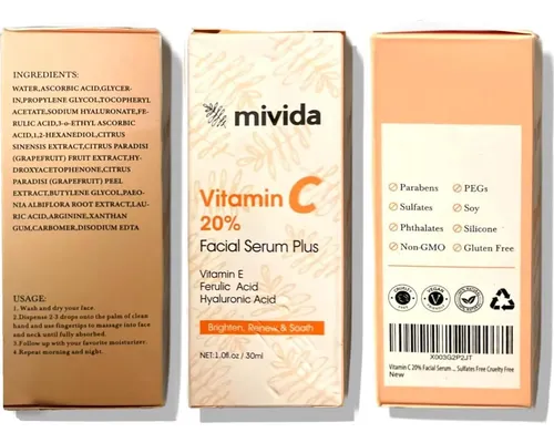 Duo Anti-edad Mivida Con Vitamina C 20% Y Ácido