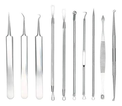 Kit De Pinzas Para Extraer Espinillas 10 Unidades &qd