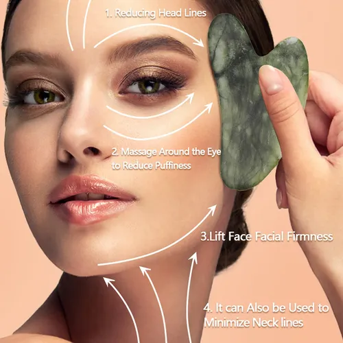 Jade Gua Roller Stone Natural Body Sha Cuello Face Natural