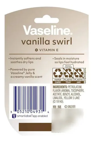 Vaseline Vanilla Swirl Lip Therapy Balsamo Labial De 7g
