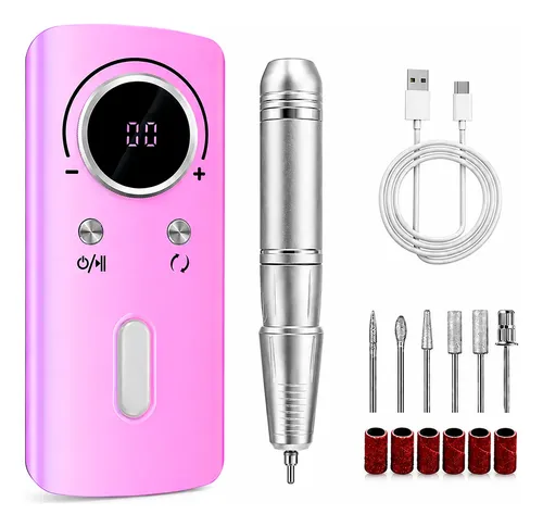 Torno Pulidor Uñas Profesional 45000 Rpm Portátil Manicura