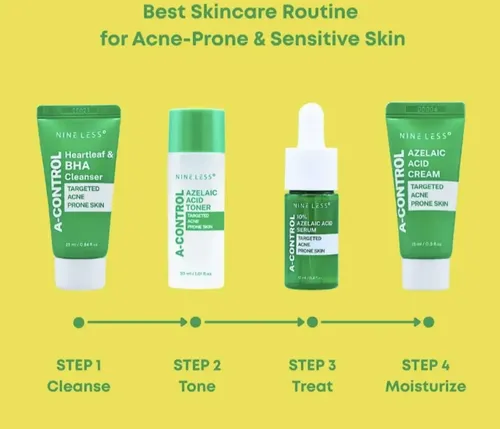 Nineless Mini Limpiador A-control Heartleaf Y Bha 25ml Acneica Día/noche