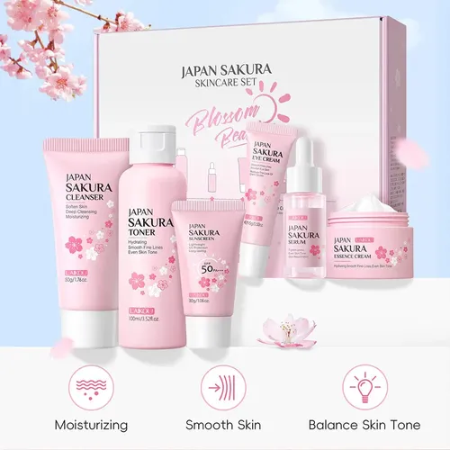 Set De Cuidado Facial Sakura 6 Piezas