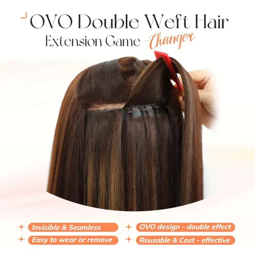 Extensiones De Pelo Humano Ovo Butterfly Weft 16 In Medium
