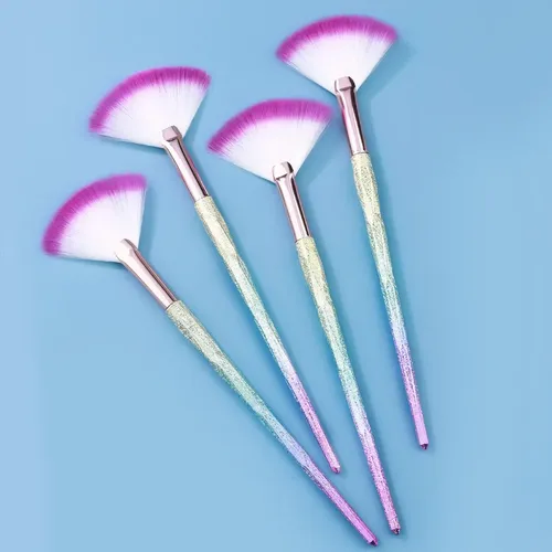 3 Pinceles Iluminadores Abanico Polvo Degradado