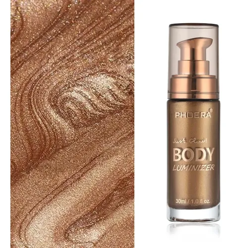 Glow Iluminador Aceite Cara Y Cuerpo Con Brocha Bronze