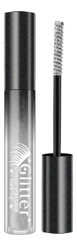 Máscara Glitter Care, Máscara Brillante, De Larga Duración,  Silver Glitter
