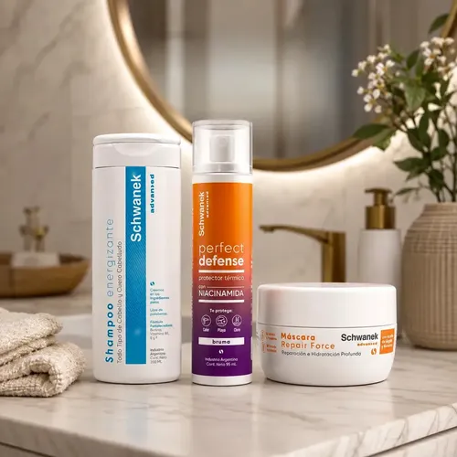 Kit X3 Schwanek Mujer S O S Total Reparación Anticaída Argán