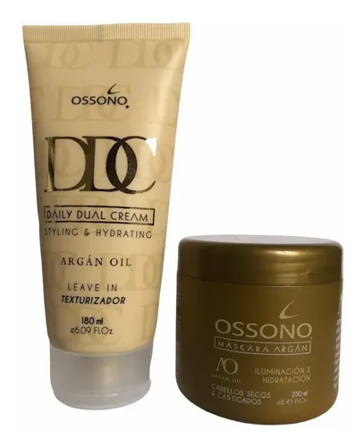 Crema De Peinar Argan 180 Ml + Máscara De Argán 250ml Ossono