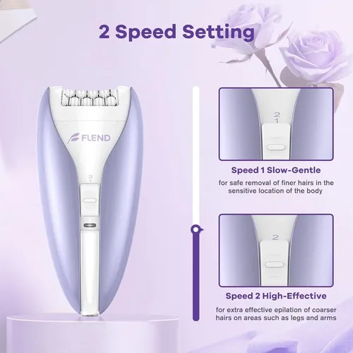 Depiladora Inalámbrica Beauzmo 2 Velocidades Morado