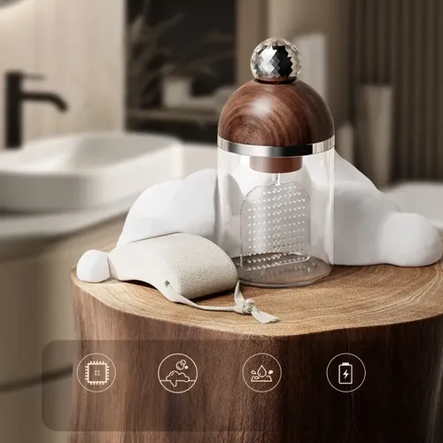 Espuma De Grano Electric Facial Wood Auto Creative Cleanser