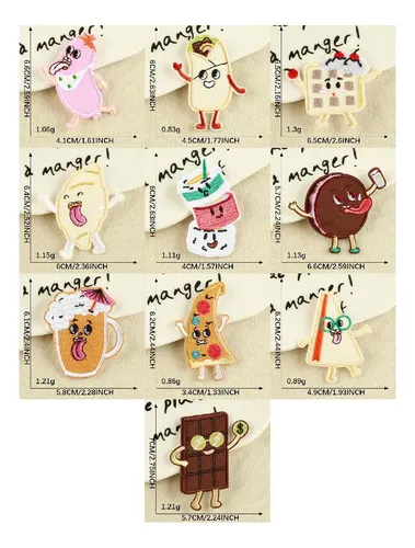 22 Apliques Para Coser Tartas De Café, Bordados, Postres, Pl