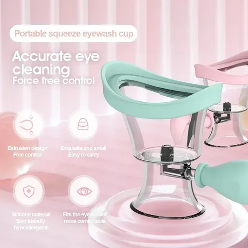 Limpiador De Silicona 1psoft Para Lavar Los Ojos Y Los Ojos B-pink