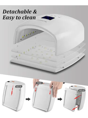 Lámpara Uv Led Secado Gel Profesional Inalámbrica Blanca