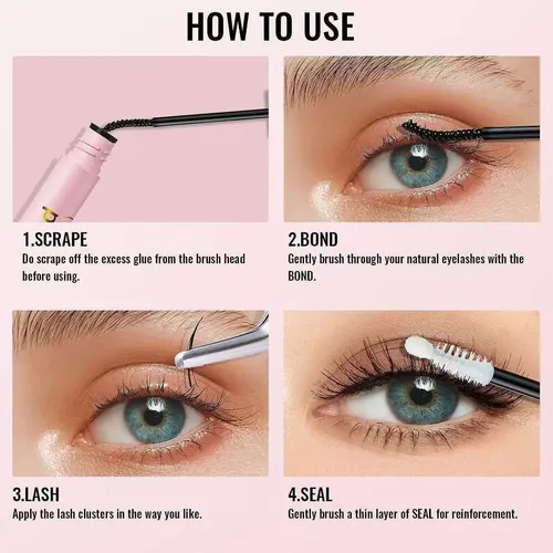 Kit Pestañas Postizas Luvina Autoadhesivas Lash Natural