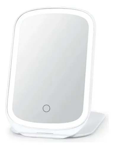 Espejo Maquillaje Portatil Tactil Con Luz Led Plegable Usb A Disponibilidad