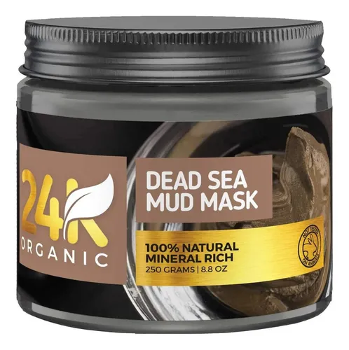 Mascarilla De Arcilla Dead Sea 24k Orgánica 8.8 Oz Con
