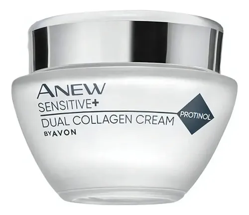 Avon Crema Facial Anew Sensitive+ Colageno Dual+ Protinol Momento De Aplicación Día/noche Tipo De Piel Todo
