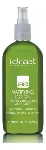 Loción Astringente Matificante Idraet Promake up día/noche para piel grasa de 500mL 30+ años