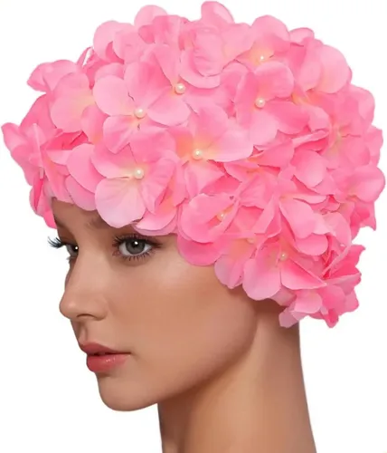 Gorro De Baño Retro Con Estampado Floral Vintage