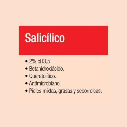 Acido Salicílico 2% Peeling Seborrea Acné Manchas Lidherma
