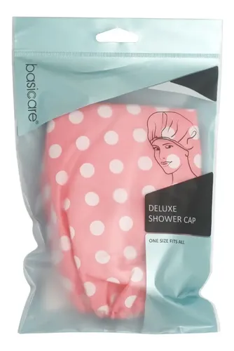 Cofia De Baño Rosa Con Lunares Blancos (art 2258)