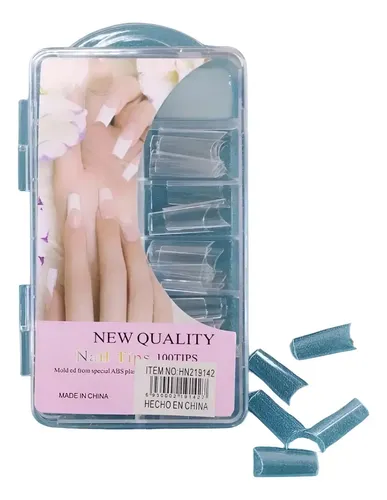 100 Tips Para Uñas Postizas Modelos Color Cristal Curvatura C Y Sonrisa