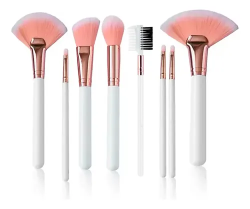 Set Maquillaje X8 Brochas Pinceles Premium Makeup Calidad