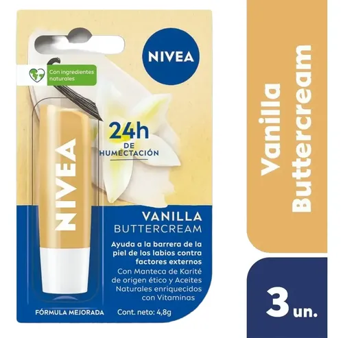 Protector Labial Humectante Vainilla Buttercream 4,8g X3 Un