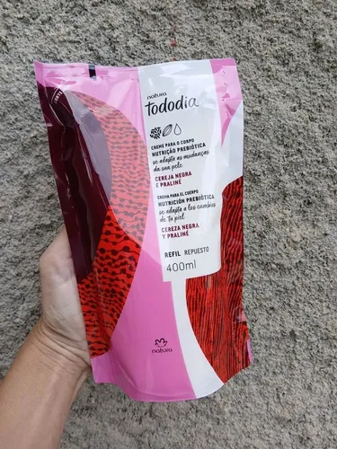 Recambio de hidratante corporal Natura Tododia Cereza Negra y Praliné 400ml