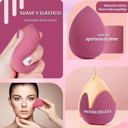 Set De 12 Esponjas Para Maquillaje, Beauty Blenders Y