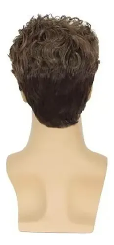 Peluca Cabello Corto Masculino Colocación Sin Complicaciones