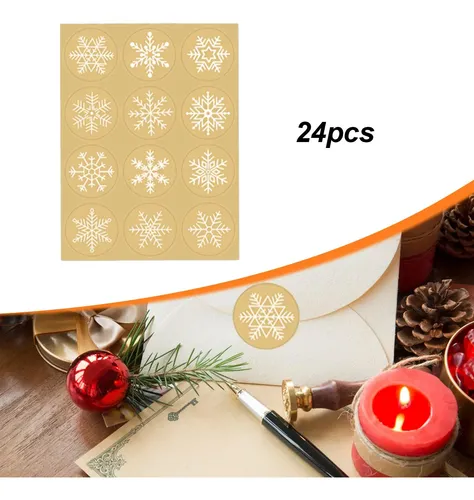 – Pegatinas De Copos De Nieve Decorativas Navideñas,