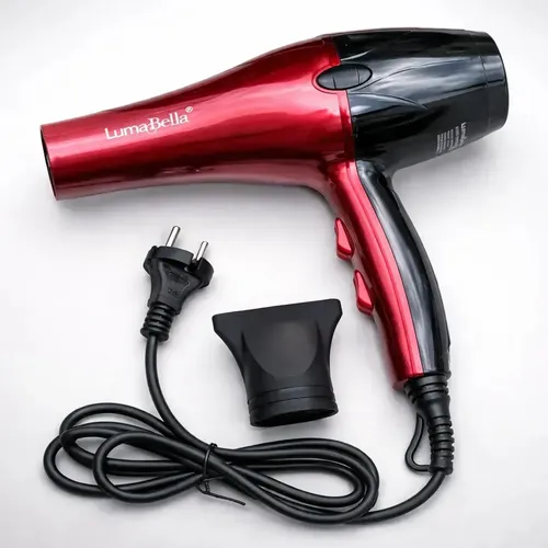 Secador de Pelo Profesional LumaBella LB-64001 2400W Rojo Ergonomico