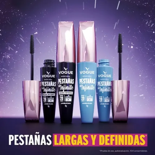 Máscara De Pestañas Vogue Pestañas Al Infinitto Negro Int